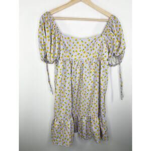 Shein Womens Babydoll Sunflower Mini Dress Size S NWT Sundress Cottagcore